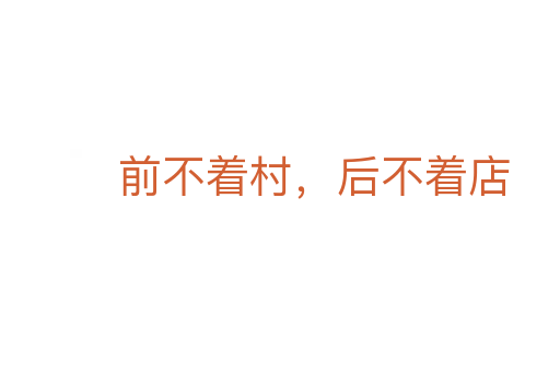 前不著村，后不著店