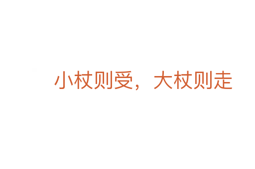 小杖則受，大杖則走