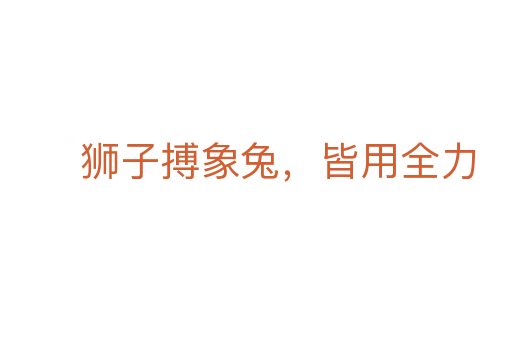 獅子搏象兔，皆用全力