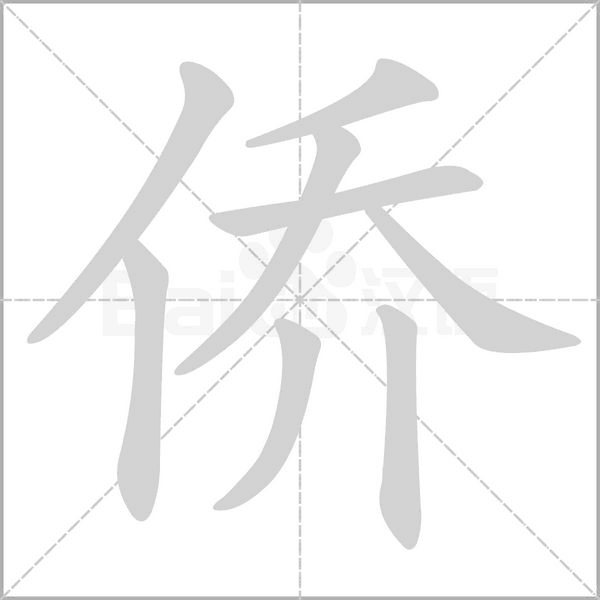僑的筆順動(dòng)畫演示