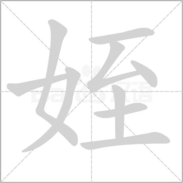 姪的筆順動(dòng)畫演示