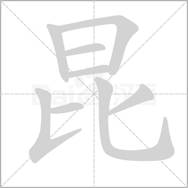 昆的筆順動(dòng)畫演示