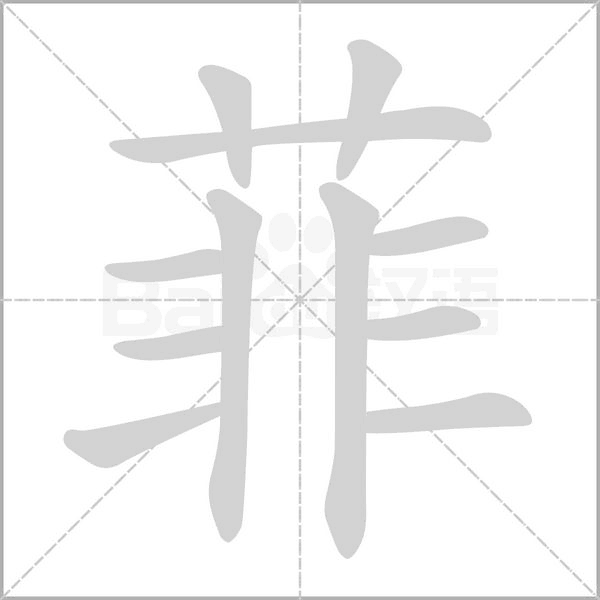 菲的筆順動(dòng)畫演示