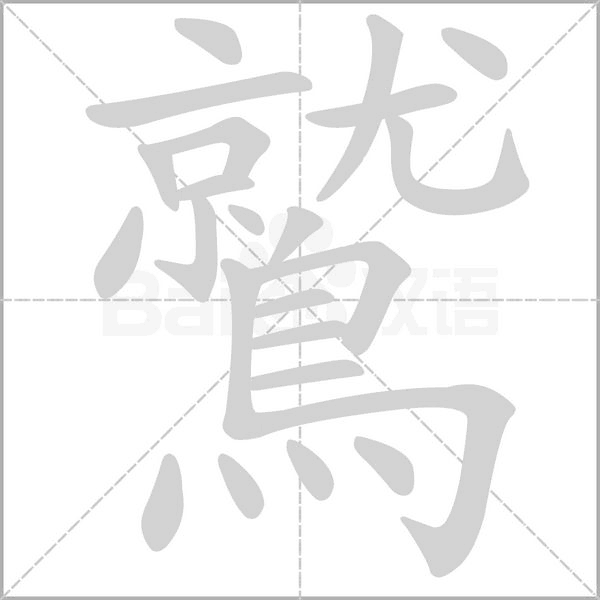 鷲的筆順動畫演示